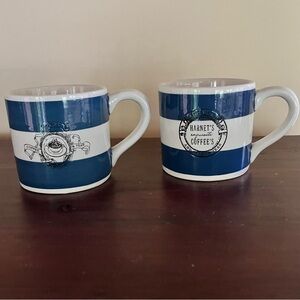 Williams Sonoma Coffee Mugs Blue Striped